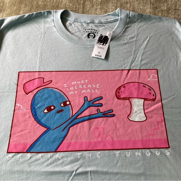 Strange Planet Nathan Pyle Fugus Tee | Size XL | Color Light Blue | NWT - Picture 5 of 8